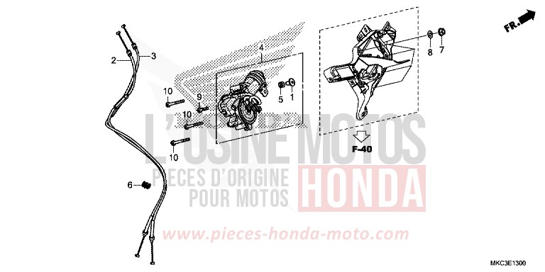 ACTUATOR ASSY., REVERSE SHIFT for Gold Wing CANDY ARDENT RED (R367) from 2018